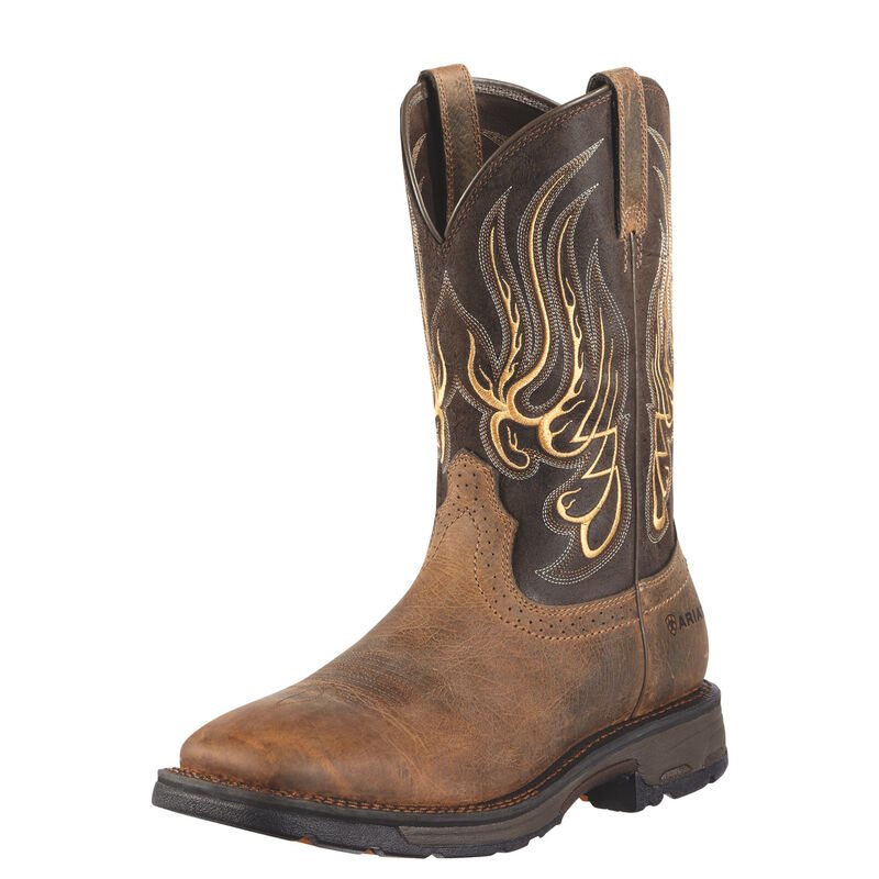 Ariat WorkHog Kahverengi Iş Ayakkabıları Erkek (41910-348)